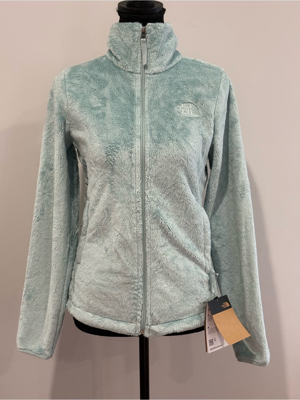 New The North Face XS Women's Fuzzy Full-Zip Jacket in Light Aqua 611